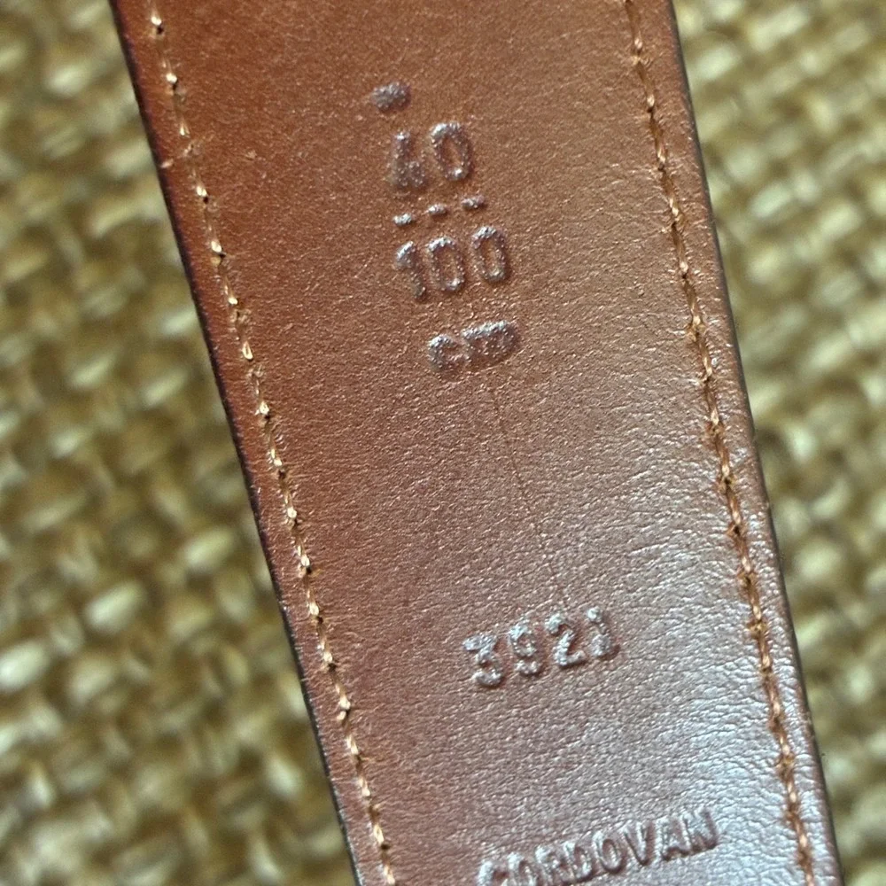 Vintage Coach Dress Belt Mens 40  Polished Cowhide Solid Brass 3921 USA Made 90s